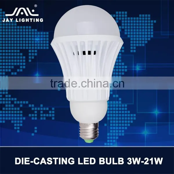Best Price OEM E27 LED Lamp Aluminum LED Light Bulb , High Illumination Aluminum LED Bulb White Lamp Body , High PF Edison 2835