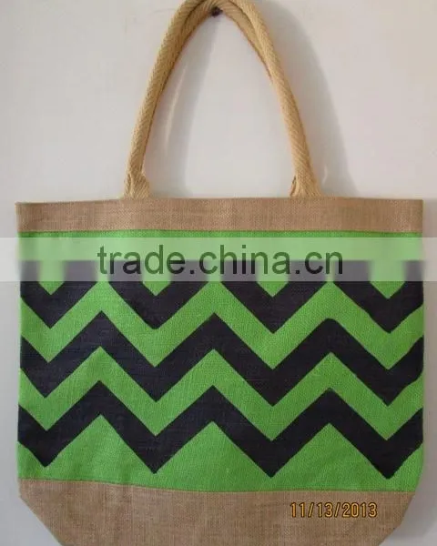 2014 CHEVRON JUTE SHOPPING BAG photo-3