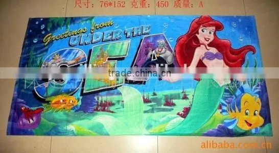 High Quality 100% Cotton Velour Reactive Printing Promotion Beach Towel photo-5