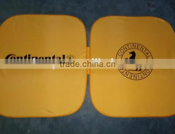 Car Front Square Sunshade/front Windscreen Nylon Silver Sunshade/printing Logo for Promotion Gift