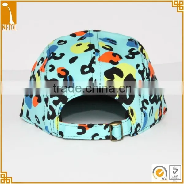 Flat Brim PU Brim Custom 5 Panel Caps photo-3