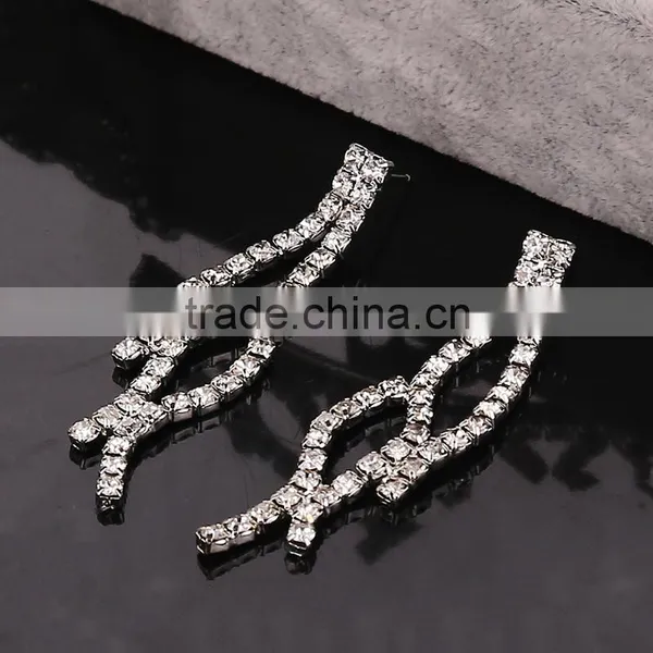 Romantic Women Silver Plated Tiara and Necklaces Earrings Made in China photo-6