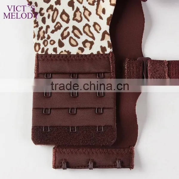 Dark Brown Leopard Newest Cup Shape Underwear Lady Bra photo-6