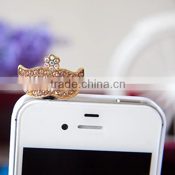 Rhinestone Dust Plug Luxurious Crown Earphone Dust,promotion Gift A108 photo-6