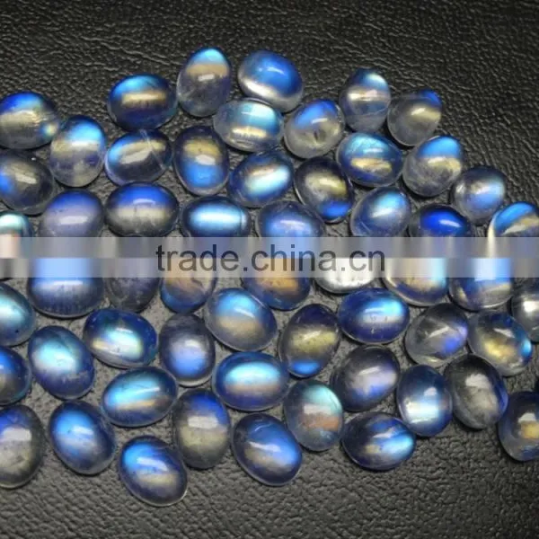 Natural Gemstone Type and Rainbow Moonstone Gemstone Material Cabchon Rainbow Moonstone photo-4
