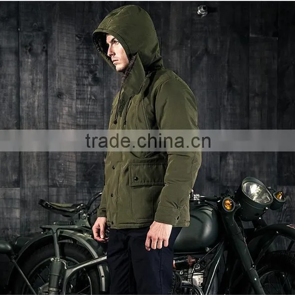 Classic Knee Length Warm Winter Overcoat With Hood Long Mens Coat photo-5