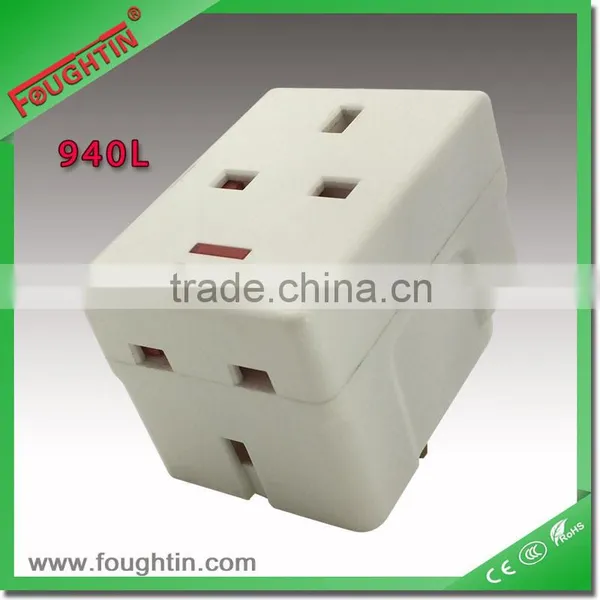 13A UK Socket Power Adaptor With Light Travel Universal Adaptor photo-2