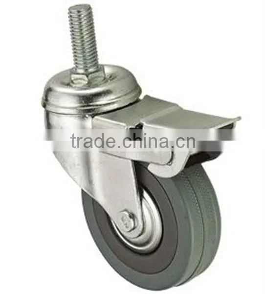 Industrial Gray PVC Stem Brake Caster photo-4