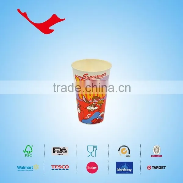 9oz(high) PE Coated Single Wall Disposable Paper Cups With Printing photo-2