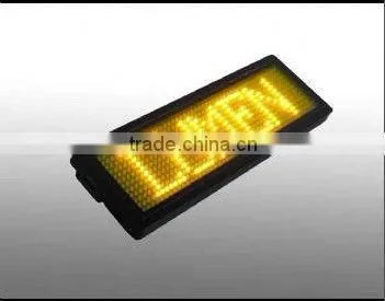 Sinoela Halloween LED Flashing Name Badge Custom Mini Badges Tin Star Light-up Badges Scrolling Led Name Badge