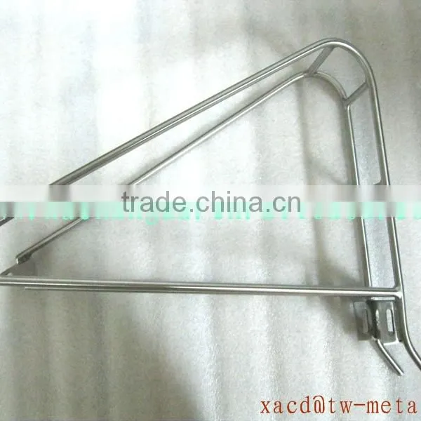 Ultra Light Weight Titanium Bicycle Rear Panier Rack With Handing Brush Finished Capacity 25kg Minimalist Design Rear Rack photo-2