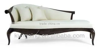 Wood Frame Chaise Lounge Sofa