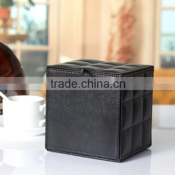 Wholesale Luxury Tissue Box, Black Leather Household Tissue Box photo-3