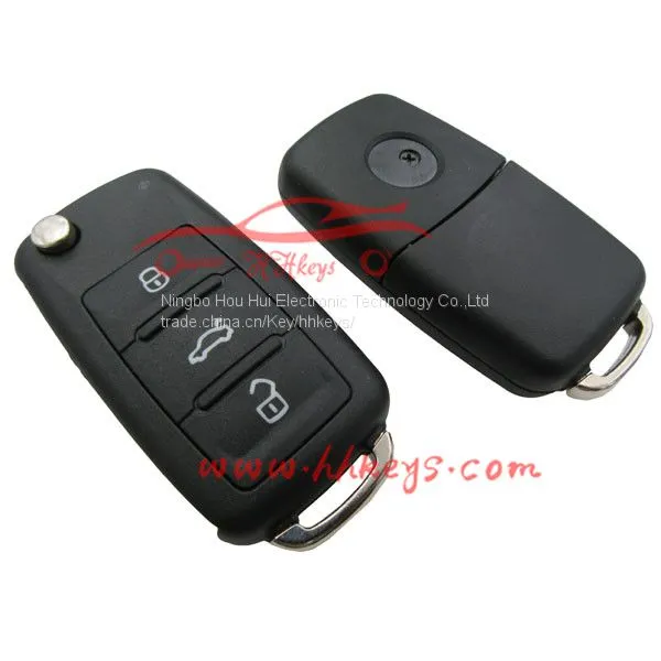 VW Remote Key Flip Key Shell 3 Button VW Key(with Screw, Words on the Side) photo-5