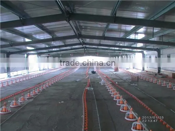 commercial steel structure poultry house/chicken farm/broiler shed