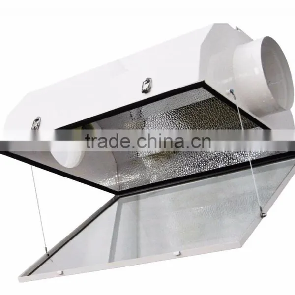 Hydroponics Growing System Aluminum 6" Air Cool Grow Light Lampshade Reflector photo-2