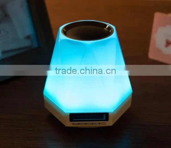 Colorful Dazzle LED Light Mini Crack Bluetooth Speaker With LED Clock photo-3