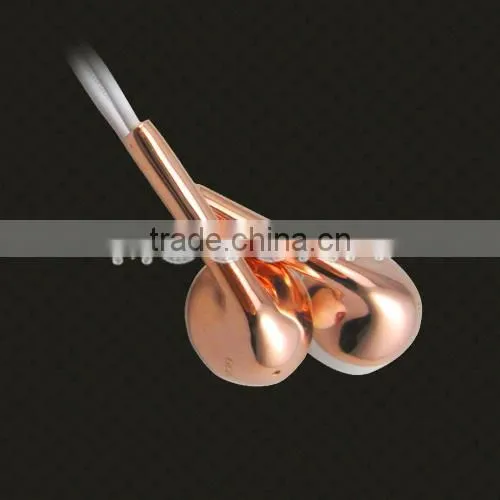 Aibaba Fashion Genuine Rose Gold Headphones,eadphones Accept Custom Logo for IPhone photo-2