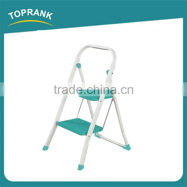 Household 2 Steps Folding Iron Ladder With Powder Coated photo-3