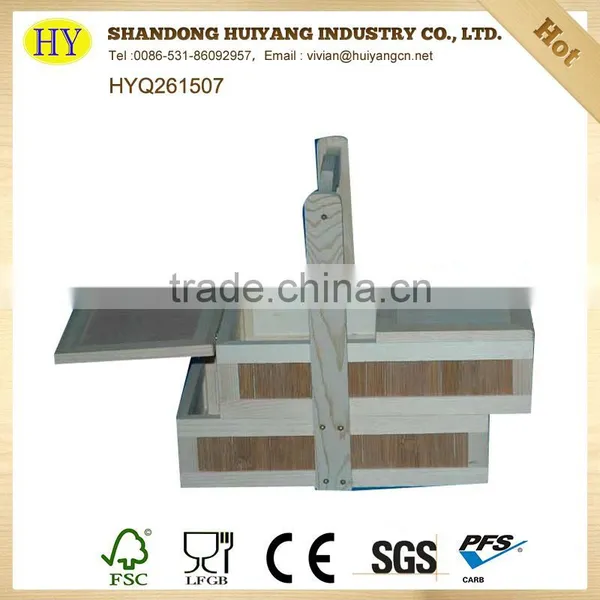 Unfinished Cheap Factory New Wooden Sewing Box photo-5