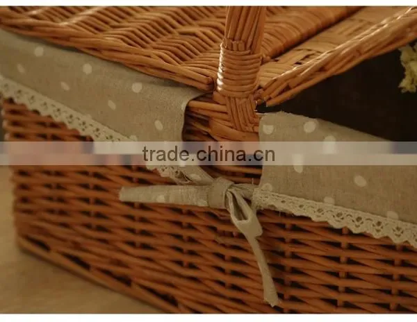 Cheap Wicker Woven Empty Picnic Baskets Wholesale photo-5
