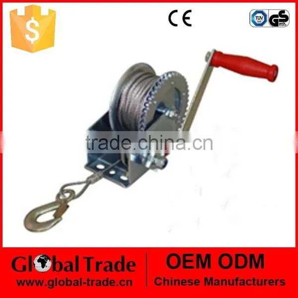 Geared Hand Winch 1200lbs / 540kg Capacity With Cable Winches, Manual Winches T0044