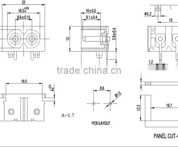 AC Power Socket Socket Full Copper Solid Card Foot BX-180-H01 photo-2