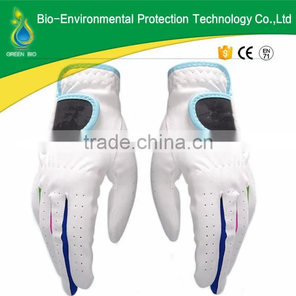 Popular Sheepskin White and Blue Golf Gloves for Children photo-2