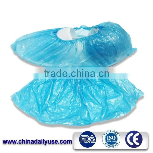 Blue Disposable PE Waterproof Shoe Cover,Disposable Plastic CPE/PE Shoe Cover,Blue PP Non Woven Nonwoven Shoe Cover photo-2
