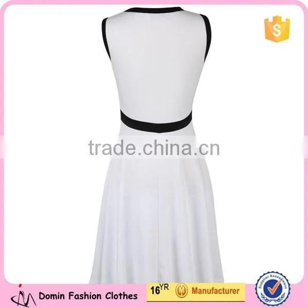Women's Casual O Neck Sleeveless Tunic Skater Dress photo-2
