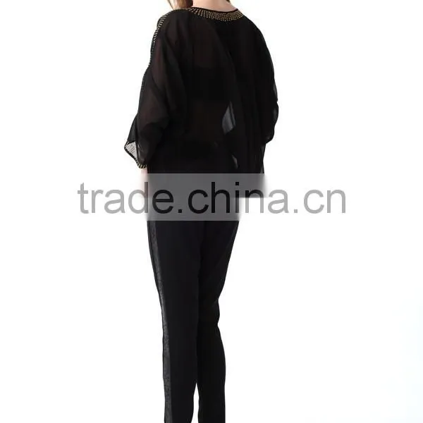High Quality Fashion Embellished Tops Ladis Blouse photo-6
