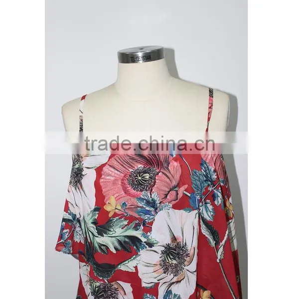Women Fashion Apparel Loose Fit New Print Chiffon Tops and Blouse Picture photo-5