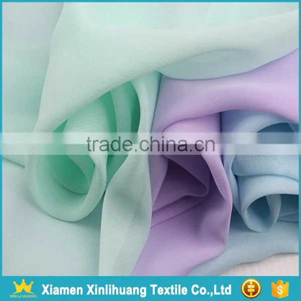 New Design Multi Color 75Dx75D 100% Polyester Dobby Georgette Dress Fabric photo-2