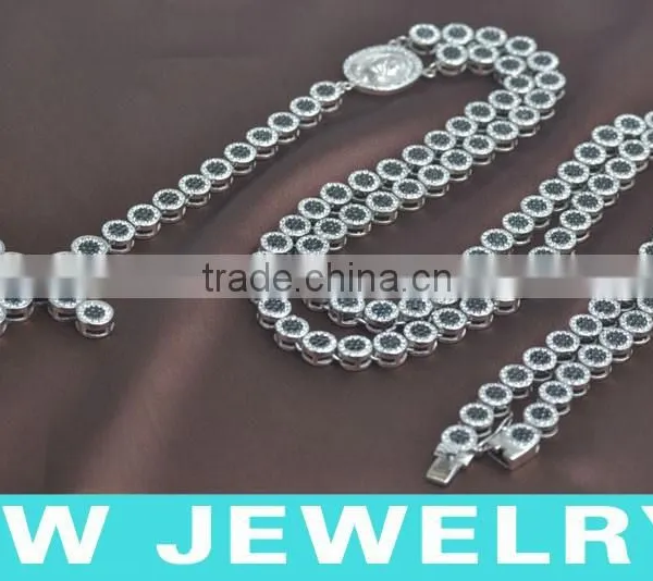 Bling Bling Jewelry Necklace, Hip Hop Men Necklace,Jesus Face Necklace,rosary Necklace, Ice Out Jewelry,HWNE90315 photo-3