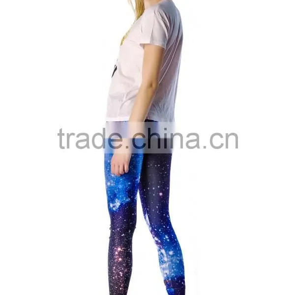 Fashion Woman Galaxy Leggings Space Printed Galaxy Pants Plus Size photo-2