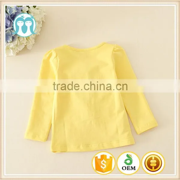 Fall and Winter in Stock 2015 Children's Clothing T-shirts for Girls Cartoon Undershirt Tops 5pcs/lot 100-140 Kids Clothes photo-6