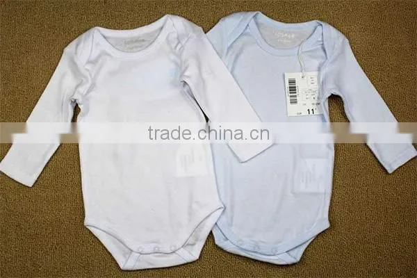 2017 New Design Baby Rompers Plain 100% Cotton photo-2