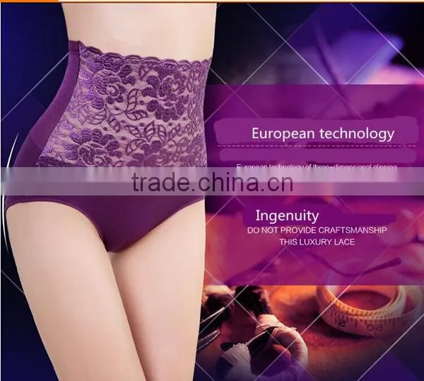 Abdomen in and Lift the Hips Big Sizes With Bamboo Fiber Control Briefs Lace Sexy Briefs in Women photo-4