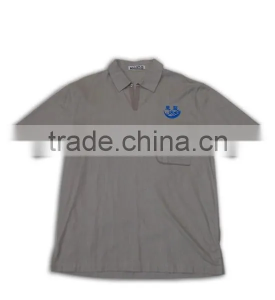 100% Cotton Design China Made Logo Printing Grey Mens Casual Shirt Design photo-4