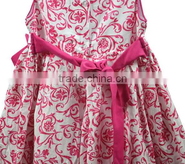 New Model Casual Sleeveless A-line Formal Party Bow Kids Dress photo-5