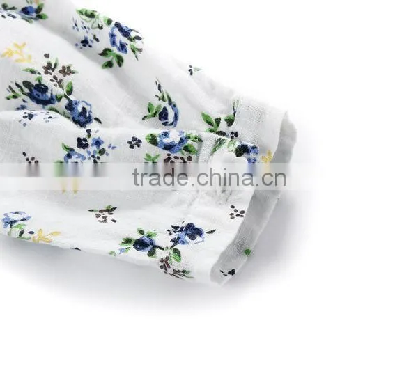 Wholesale Sweet Style Long Sleeve Flower Printing Kids Dress photo-3