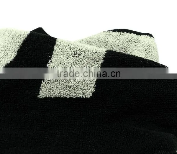 Black and White Color Jacquard Cotton Bath Towel photo-2