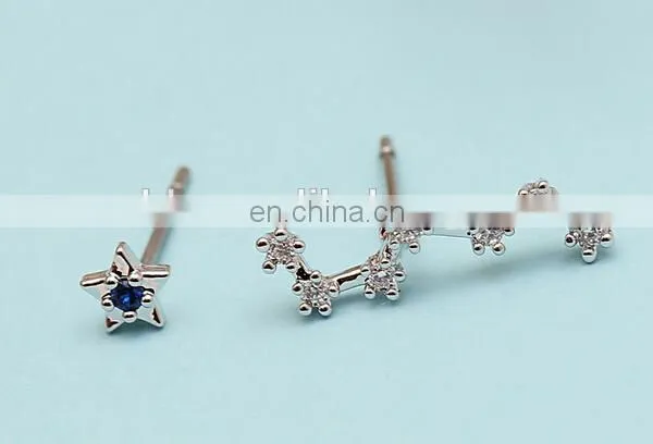 Asymmetric Stud Earrings Darling Small Dipper Star for Your Lobes photo-2