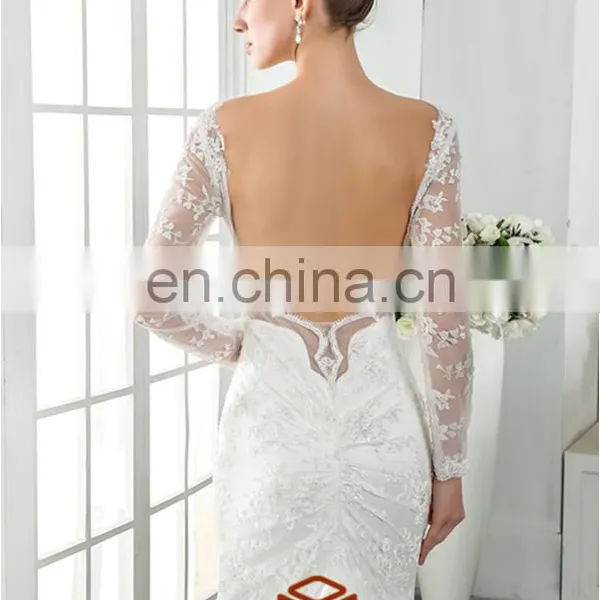 White Gown Mermaid Sexy Applique Mermaid Wedding Dress Bridal Gown Evening Dress photo-6