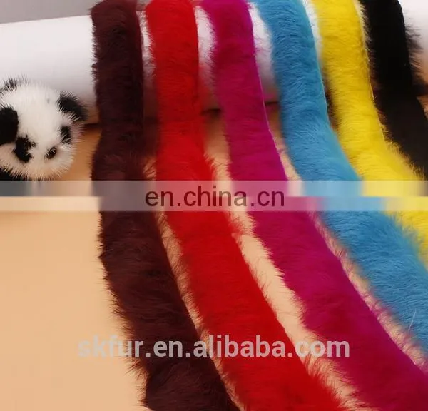 High Quality Customized Real Rabbit Fur Trim/rabbit Fur Trimming/rabbit Fur Strips
