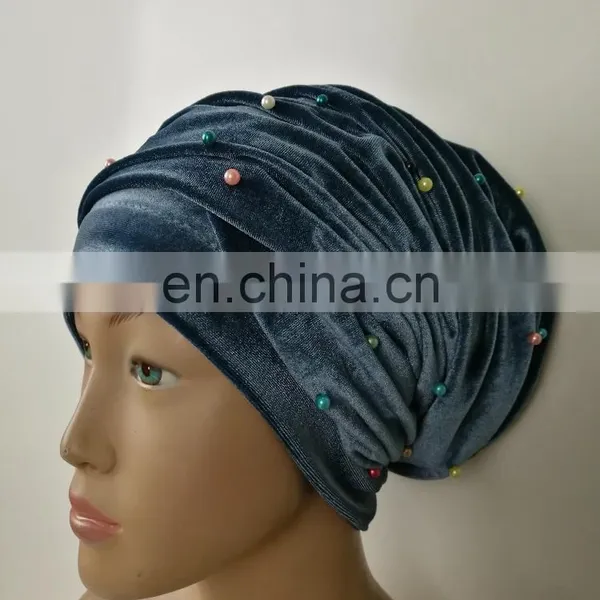 Tokay New Arrival Beaded Turban Head Wrap for Party photo-3