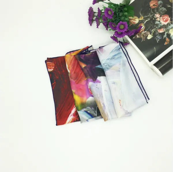 Best Price Custom Fashion Digital Printing Japanese Silk Scarf photo-2