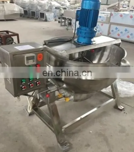 Pressure Sugar Jacketed Cooking Kettle With Agitator Sugar Boiling Pot of Tilting Steam Cooking Kettle photo-6