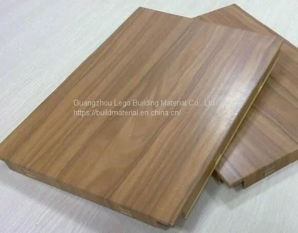 Shopping Center Aluminum Gusset Integrated Ceiling Oak Grain photo-3