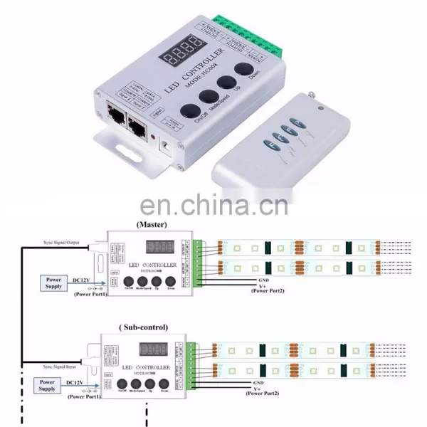 DC5-24V HC008 Magic Dream Color RF LED Controller for WS2811 WS2812B LED Strip Light photo-6